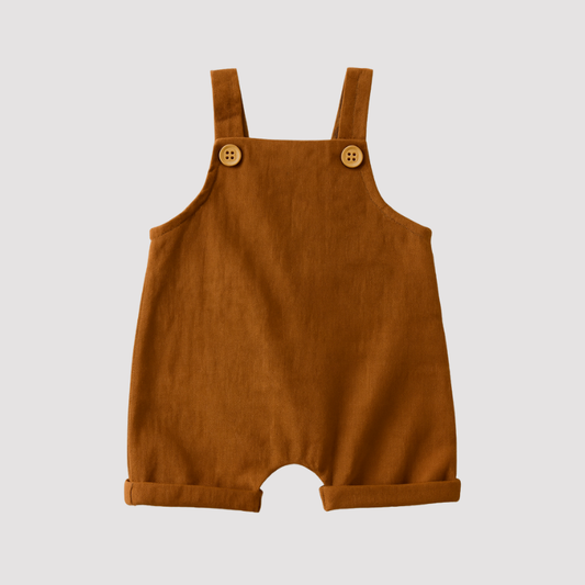 Jardineira Bebê Leif Linho Ocre