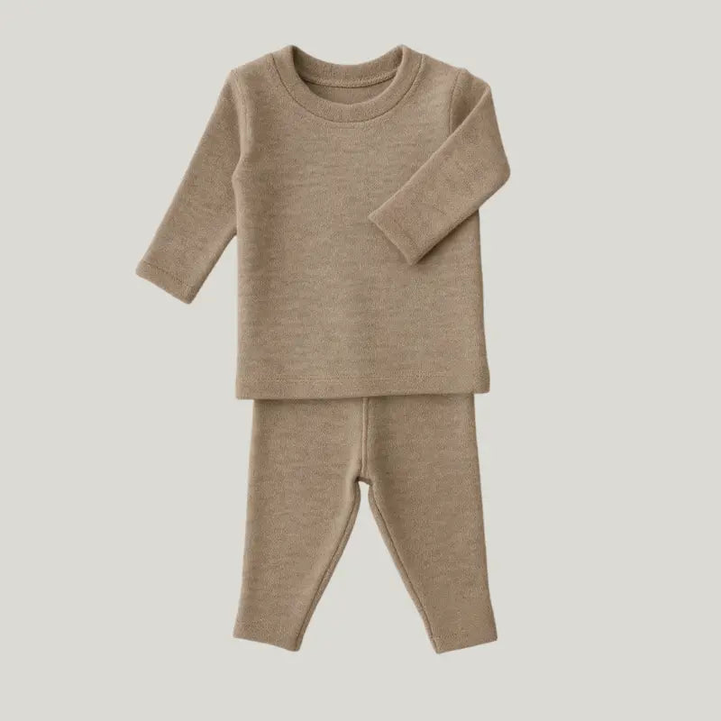 Conjunto Bebê Tricotado Confort Mostarda