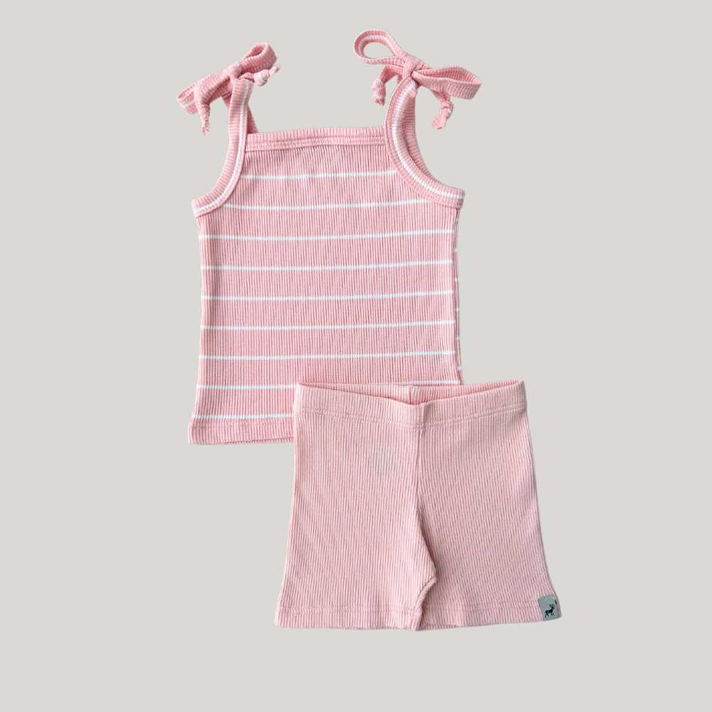 Conjunto Bebe Menina Ciclista Rose