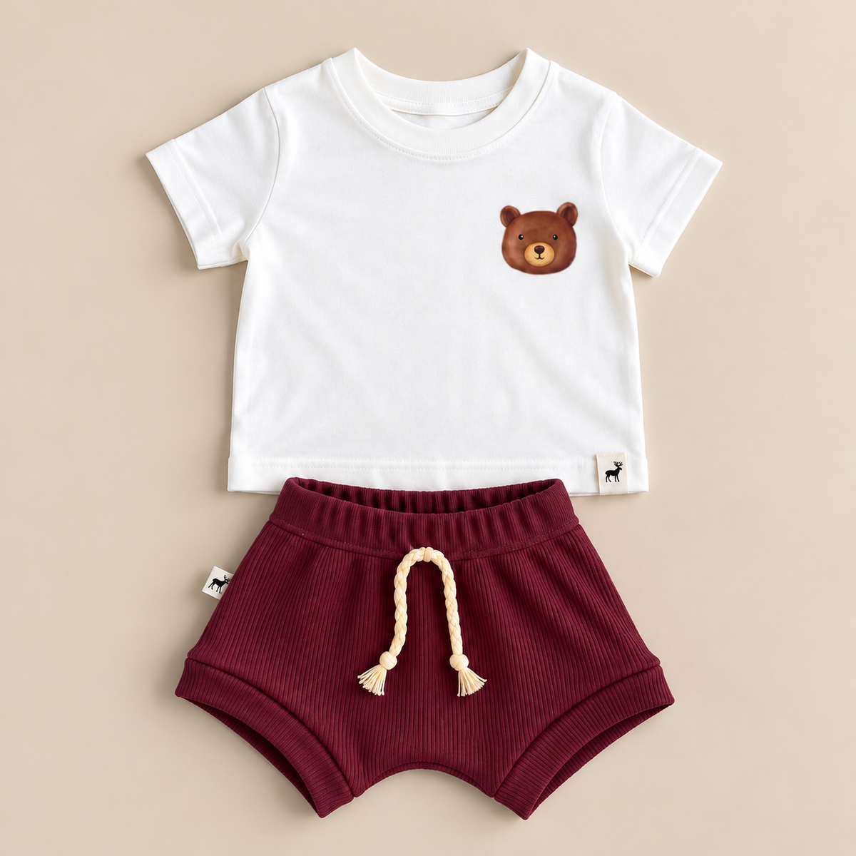 Conjunto Bebê Style Bear Bordo