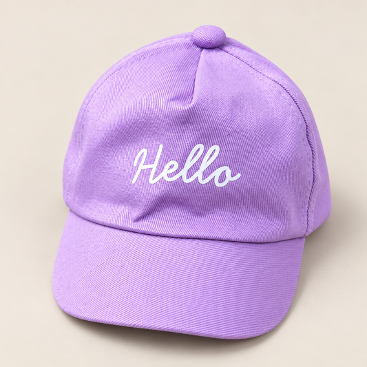 Boné bebê Style Hello Lavanda