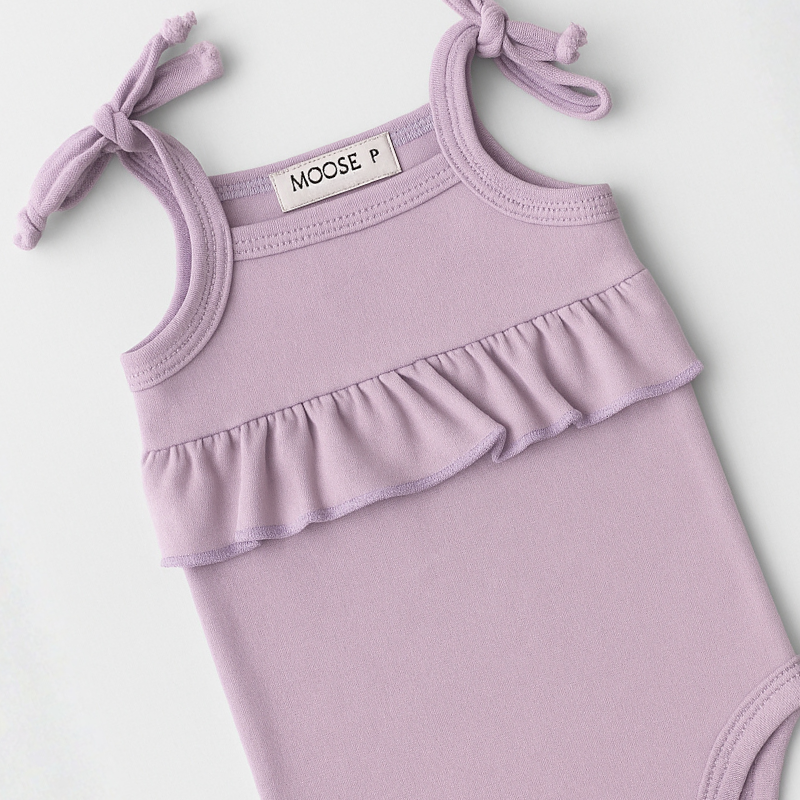 Baby Girl Lilac Ruffle Bodysuit 