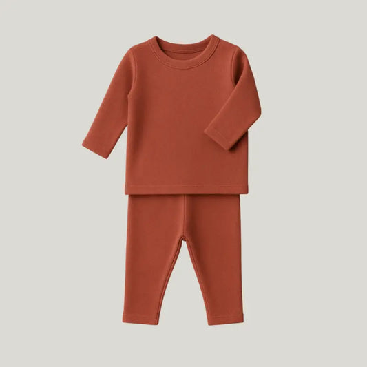Conjunto Bebê Tricotado Confort Terracota