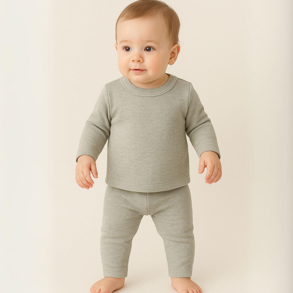 Conjunto Bebê Tricotado Confort Mescla