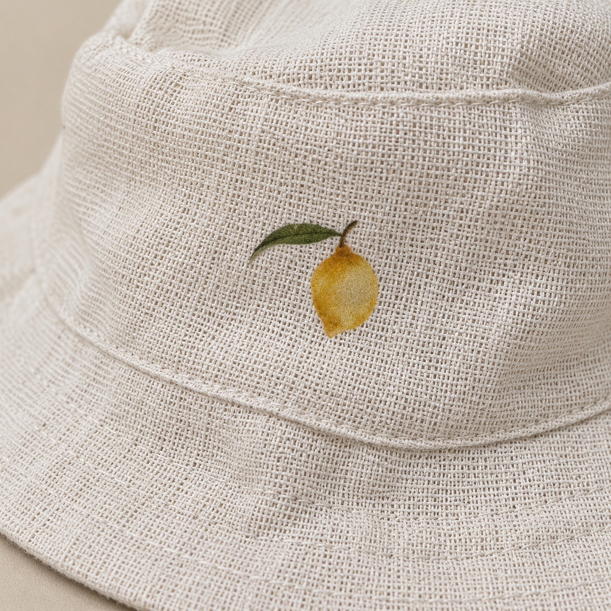 Chapeu de Sol Infantil Bucket Linho Lemon