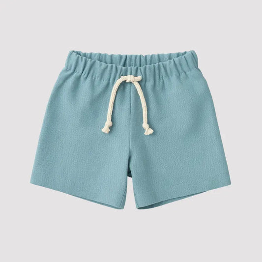 Short Bebê Linho Beach Blue