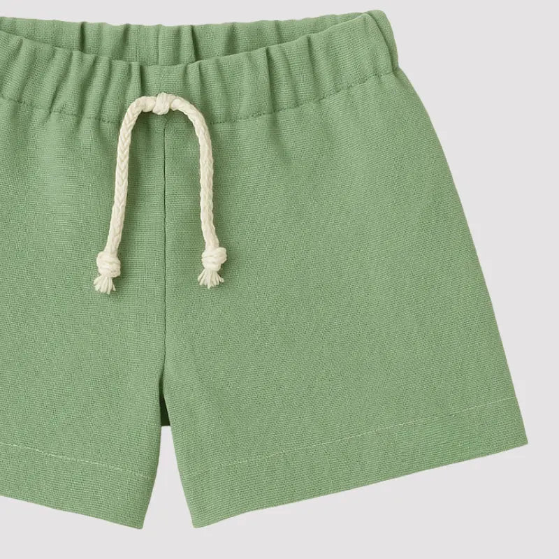 Short Bebê Linho Beach Green