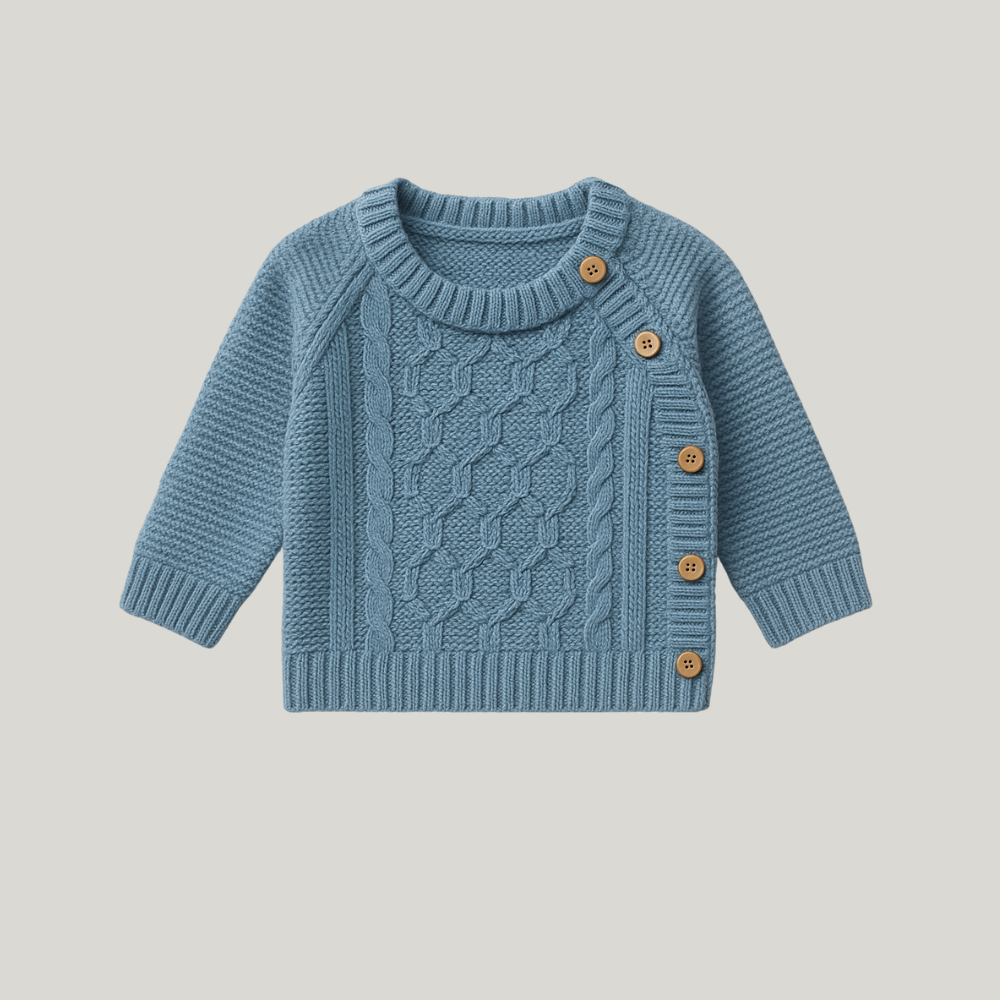 Kit Saída Maternidade Menino Tricot 4 Peças Henrry Blue