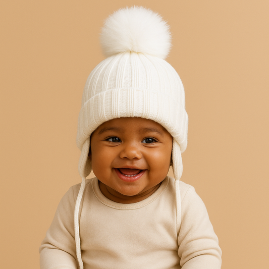 Touca bebê Tricot Snow White