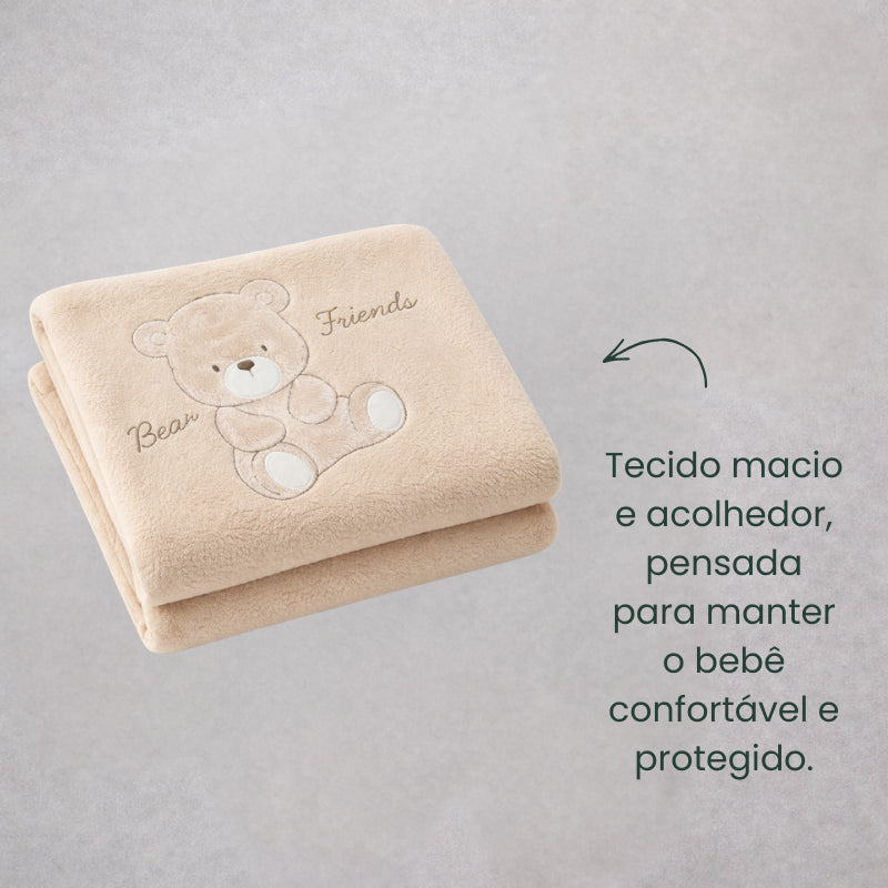 Kit 2 Peças Saída Maternidade Bear Friends Bege