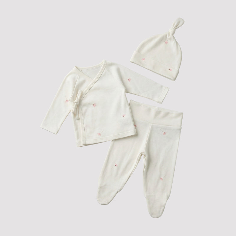 Kit Recém Nascido 3 peças Organic Flowers