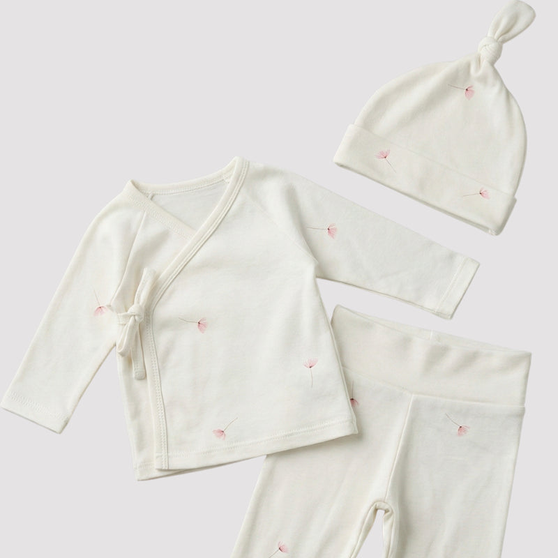 Kit Recém Nascido 3 peças Organic Flowers