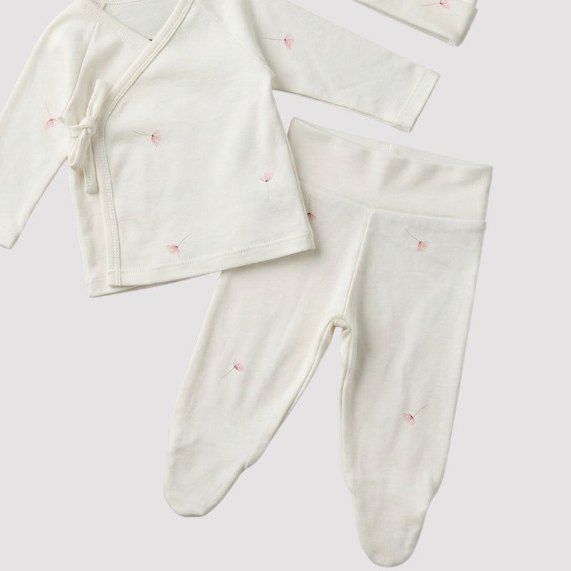 Kit Recém Nascido 3 peças Organic Flowers