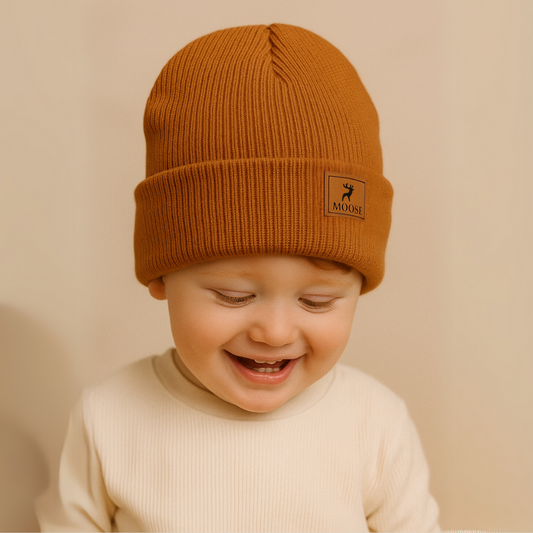 Touca Bebê Confort Tricot Ocre