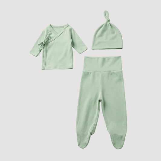Kit Recém Nascido 3 peças Organic Verde