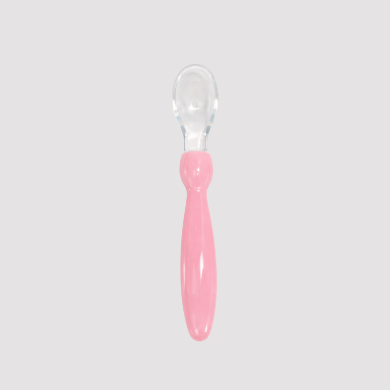Colher Ponta Silicone Rosa BPA Free