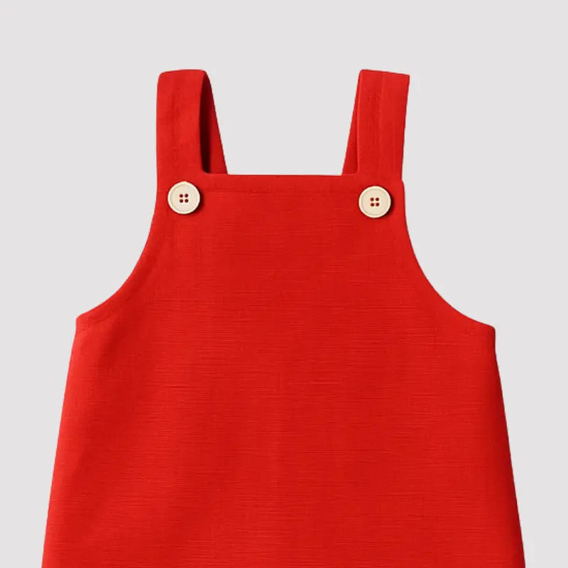 Jardineira Bebê Leif Linho Red