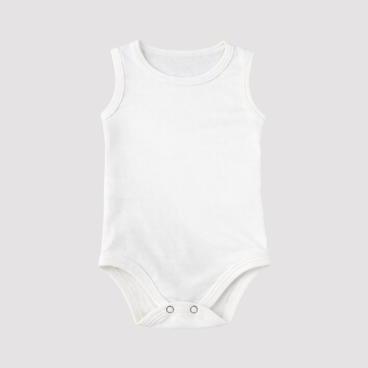 Body Bebê Regata Algodão Organic Off White
