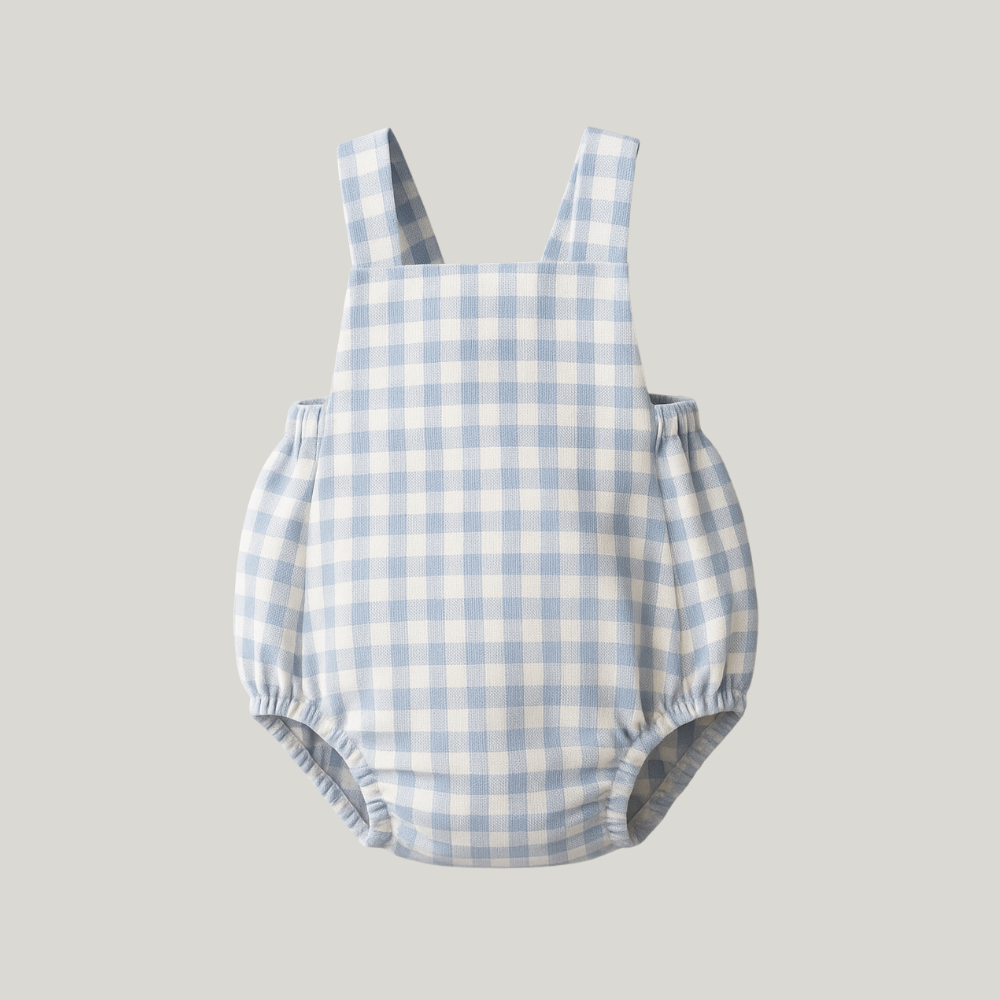 Romper Bebê Chess Azul Unissex