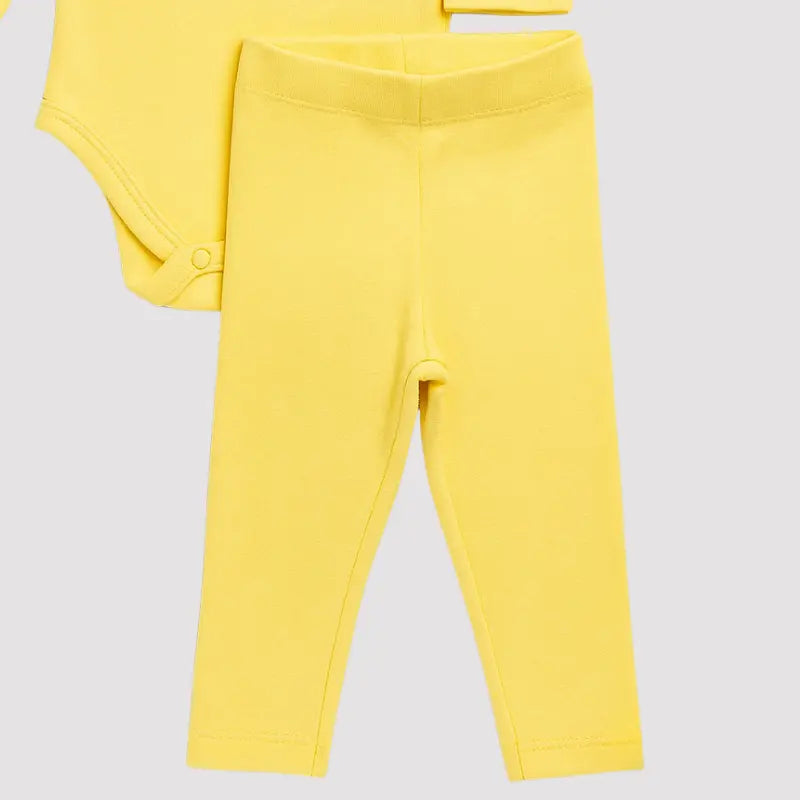 Conjunto Orgânic Patinho Algodão Yelow