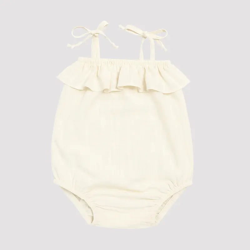 Body Âmbar Algodão Menina Babado Cream