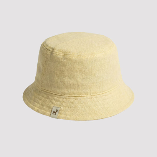 Chapeu de Sol Infantil Bebê Bucket Linho Yellow