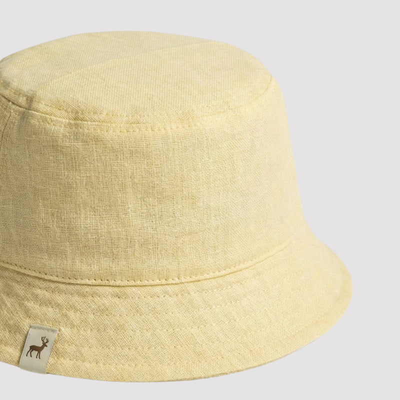 Chapeu de Sol Infantil Bebê Bucket Linho Yellow