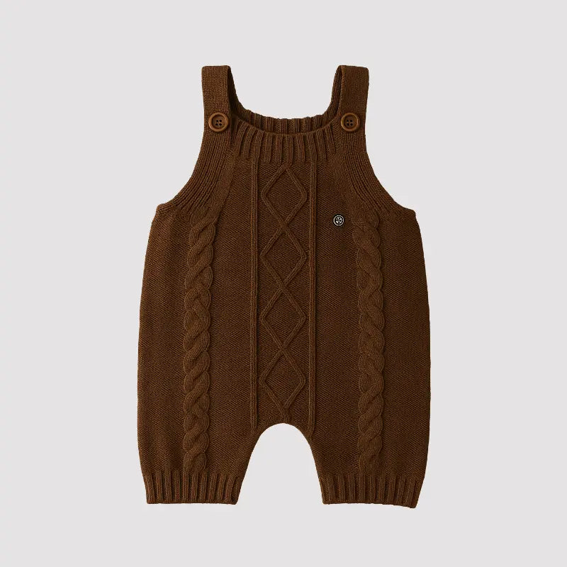 Jardineira Tricot Bebê Confort Brown