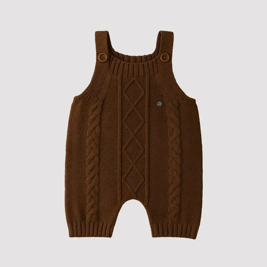Jardineira Tricot Bebê Confort Brown