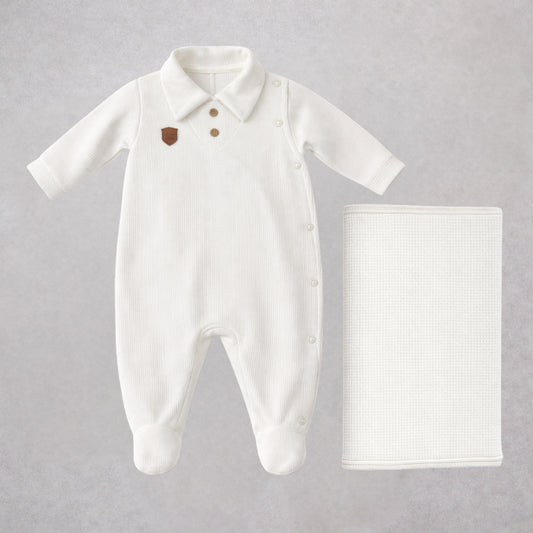 Kit 2 Peças Saída Maternidade Lorenzo Off White