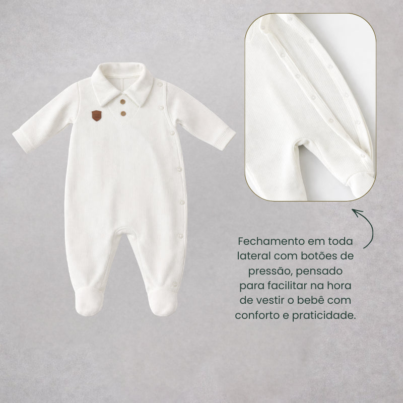 Kit 2 Peças Saída Maternidade Lorenzo Off White