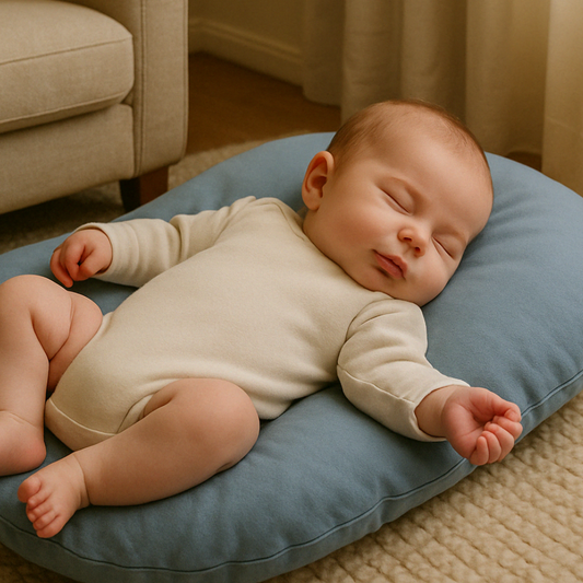 Ninho Casulinho Bebe Sensorial Algodao Anti Alergico Azul
