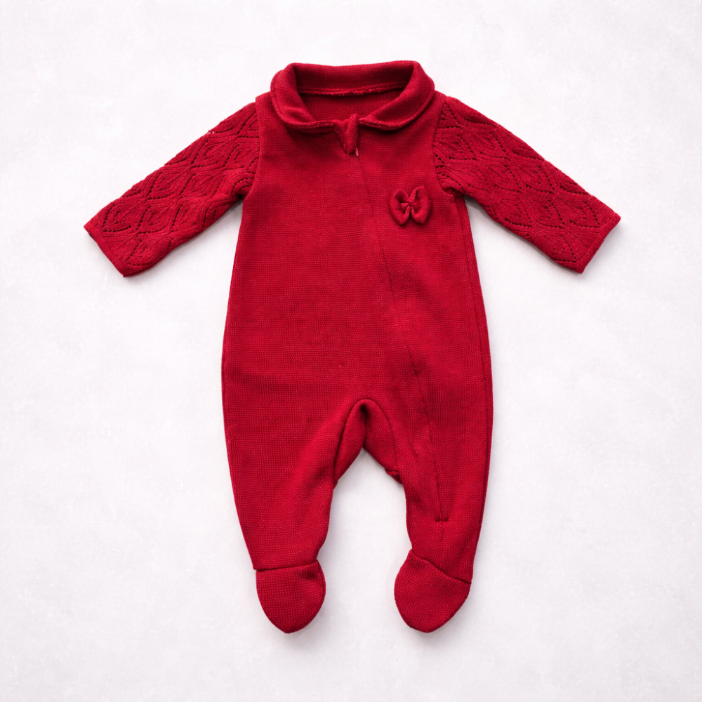 Kit 2 Peças Recém Nascido Tricot Jessie Red