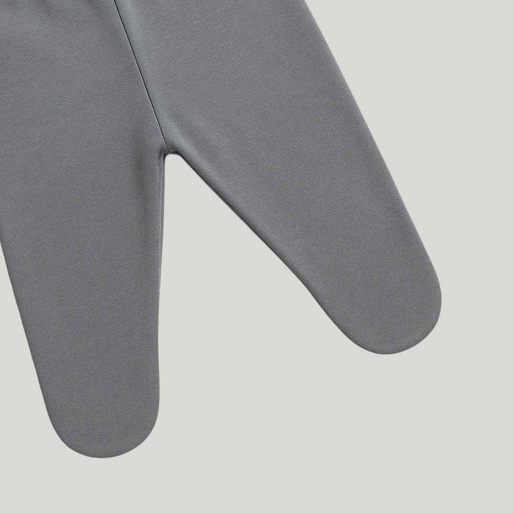 Calça Bebê Algodão Com Pezinho Cinza