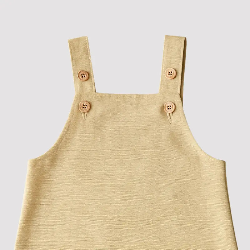 Jardineira Bebê Leif Linho Yellow