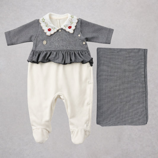 Kit 2 Peças Saída Maternidade Nina Bordado