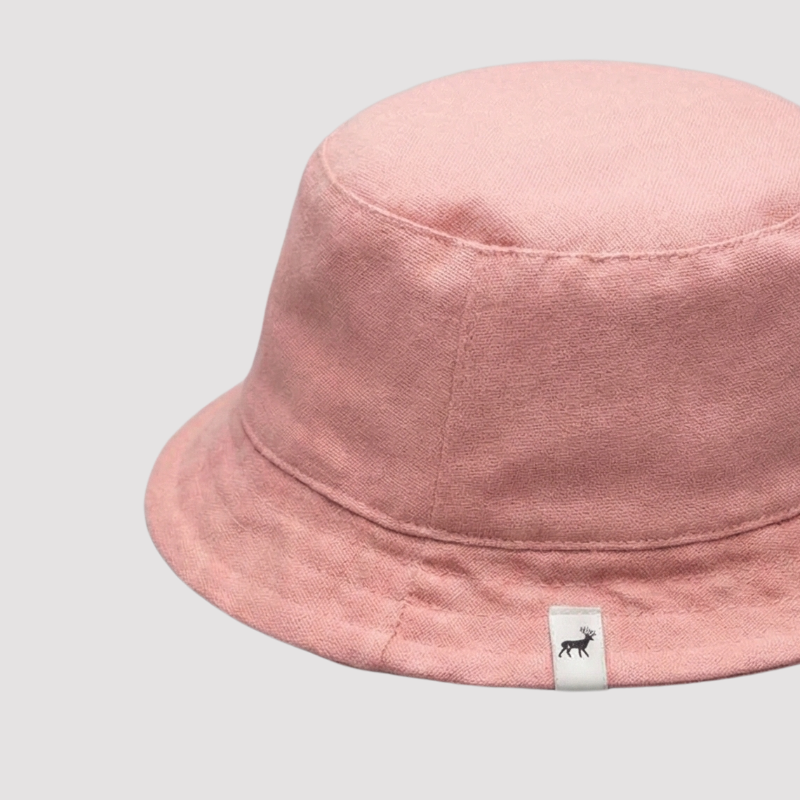 Chapeu de Sol Infantil Bebê Bucket Linho Rose