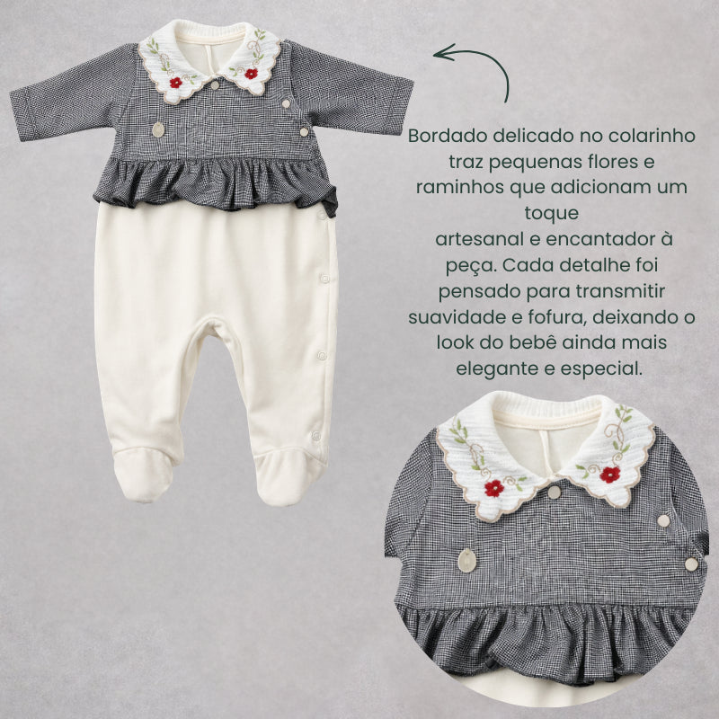 Kit 2 Peças Saída Maternidade Nina Bordado