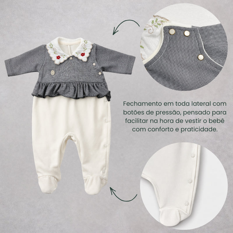 Kit 2 Peças Saída Maternidade Nina Bordado
