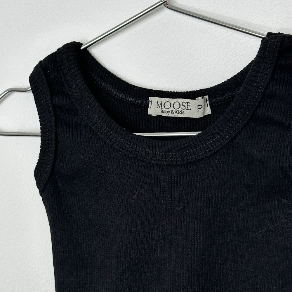 Body Bebê Canelado Regata Black