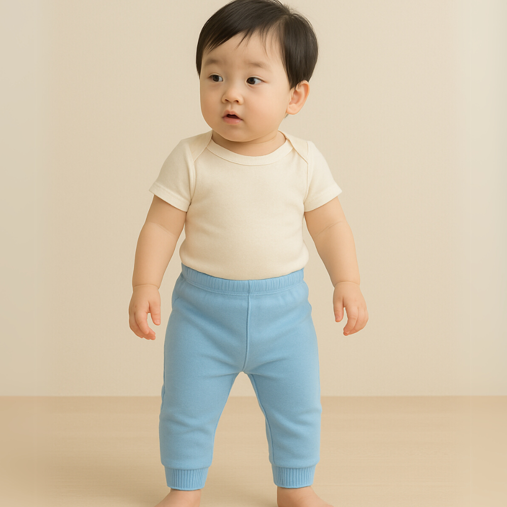 Calça bebê Confort Algodão Azul