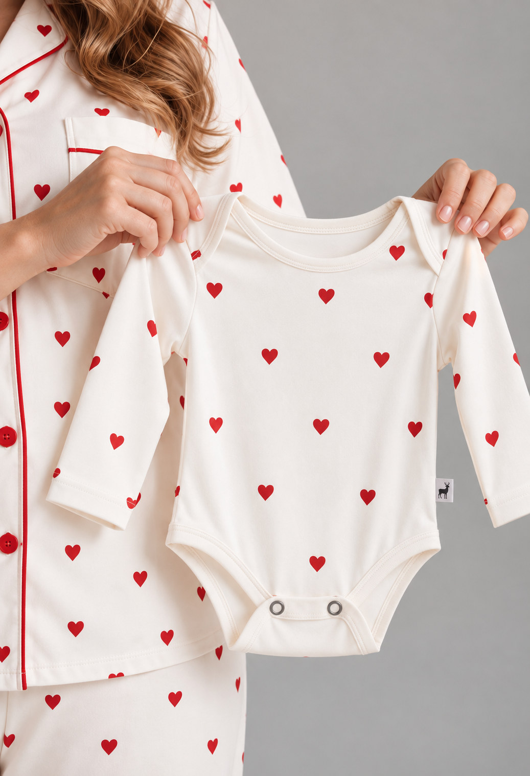 Pijama Feminino Curto Aberto Margot Amour Vermelho