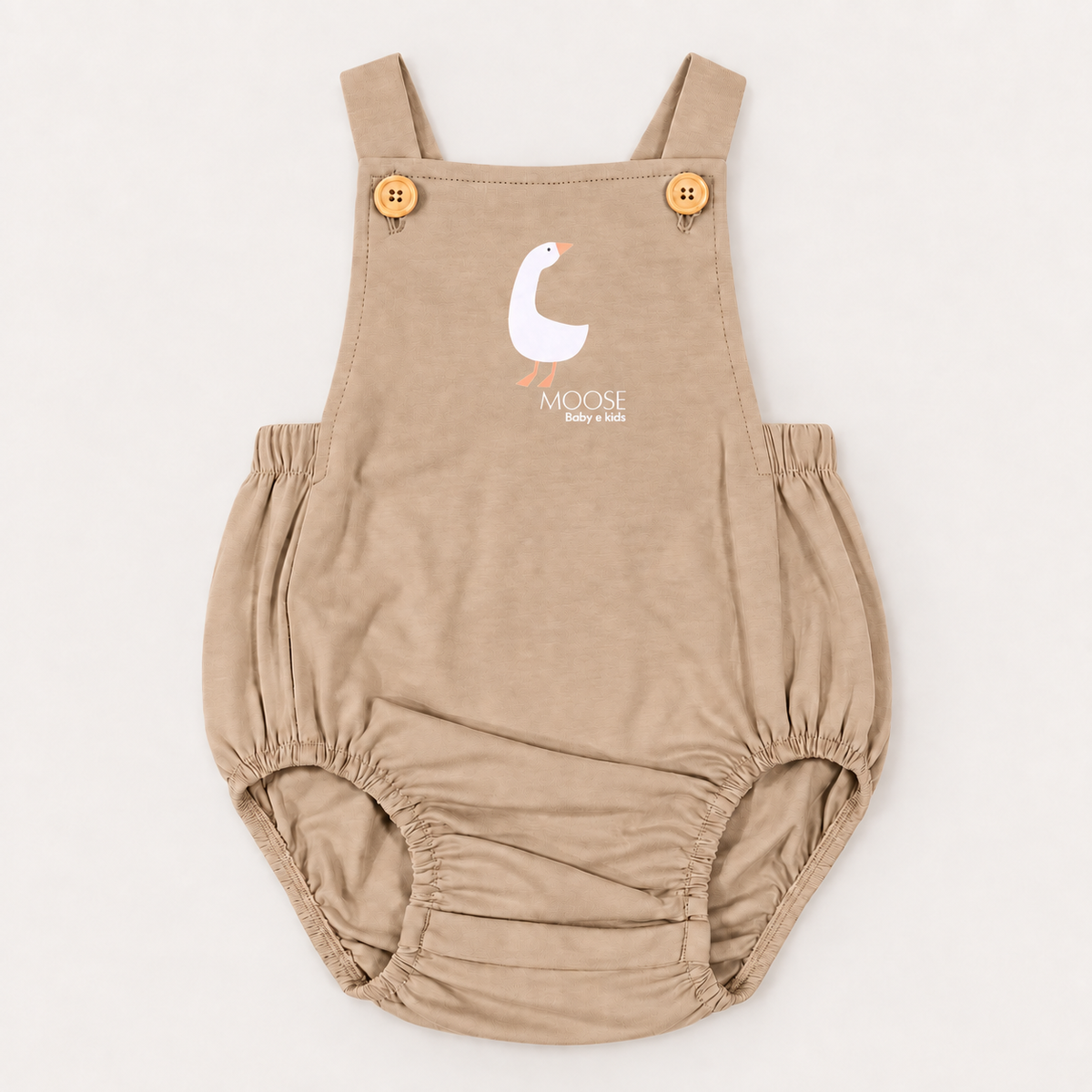 Romper Bebê Algodão Patinho Bege