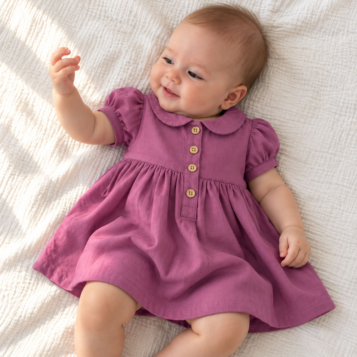 Vestido Infantil Aurora Framboesa
