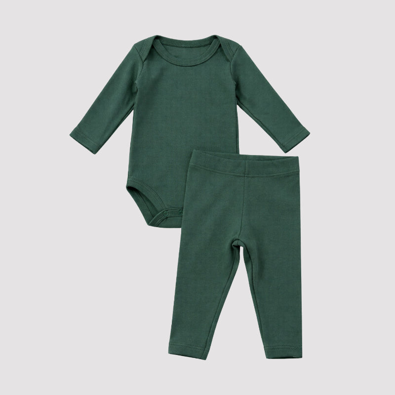 Conjunto Bebê Algodão Organic Longo Musgo