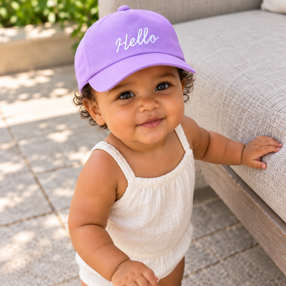 Boné bebê Style Hello Lavanda