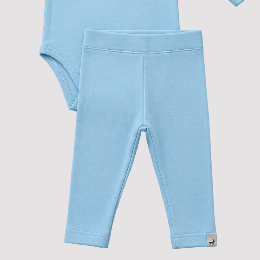 Conjunto Orgânic Algodão Ocean Longo Azul