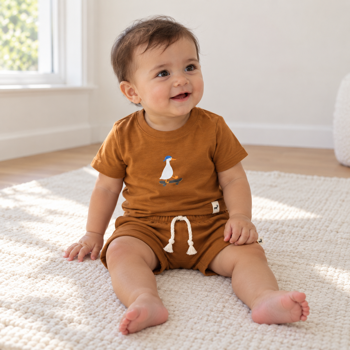 Conjunto Bebê Patinho Style Caramelo