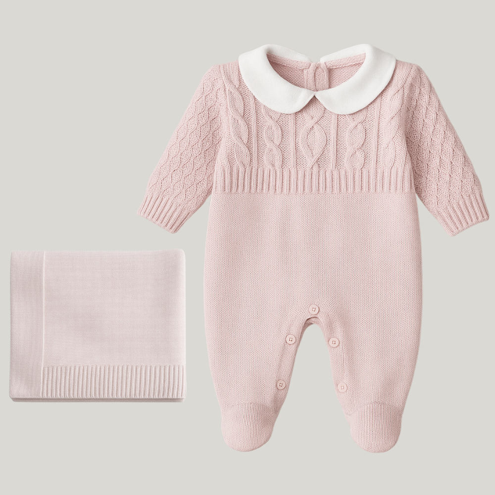 Kit saída Maternidade Menina Tricot 2 Peças Amelie Rose