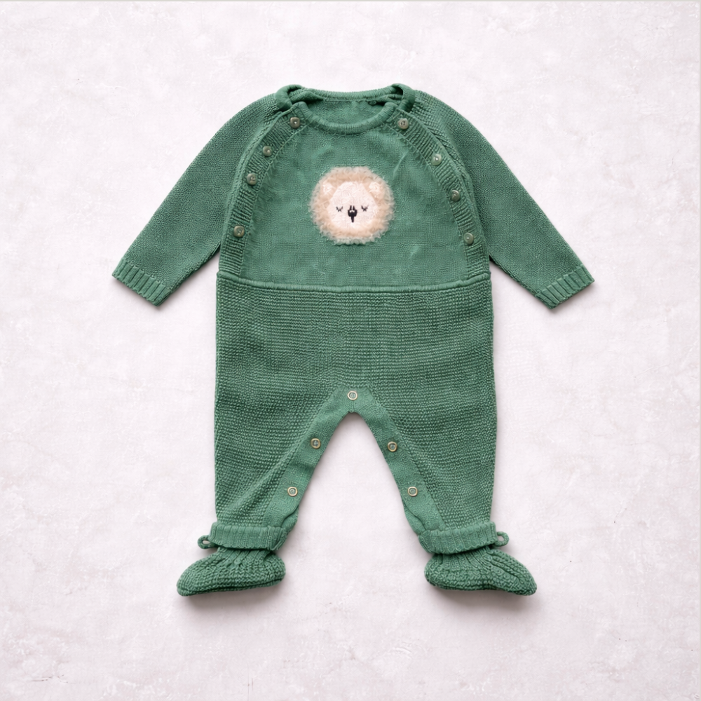 Kit Saída Maternidade Tricot Lion Green